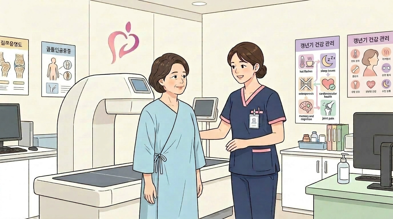 분당제일여성병원 갱년기 호르몬 치료 HRT 상담 진료실 — 전문의 1:1 개인 맞춤 진료