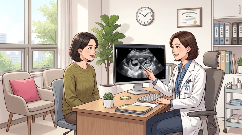 창가의 예비 부모 재등장을 담은 이미지로 창가에서 함께 미래를 바라보는 예비 부모의 모습으로 병원의 따뜻한 이미지를 다시 보여준다. 분당제일여성병원의 전문적인 여성·임신·출산 의료 서비스를 보여준다.
